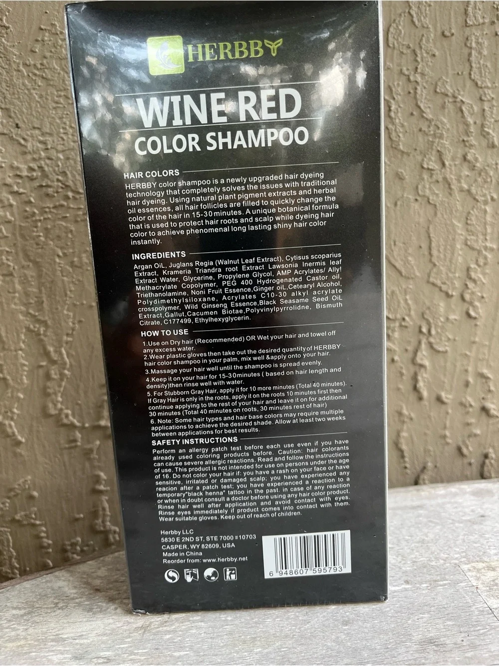 Wine Red Herbal Color Shampoo - Vibrant Wine Red